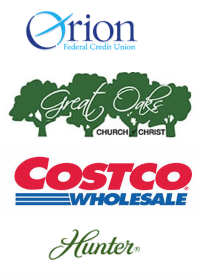 Our Adopters are: Orion Credit Union, Great Oaks Church of Christ, Costco Wholesale, and Hunter